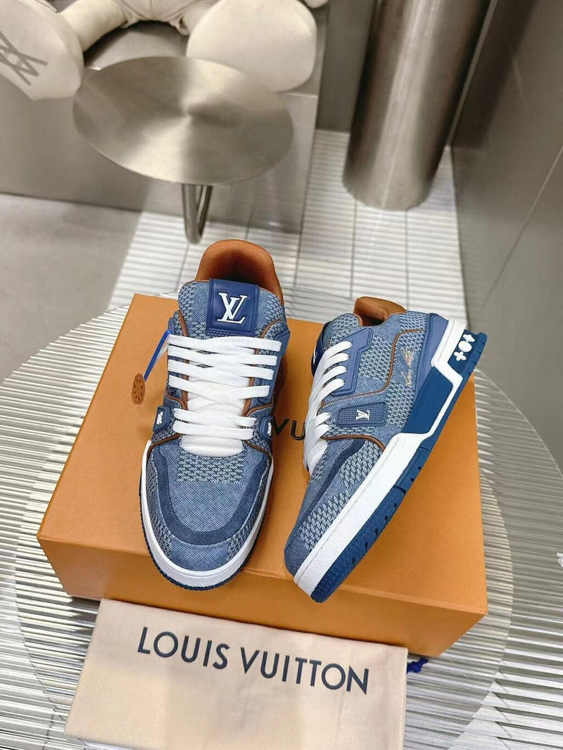 LV *Trainer - Blue Damier 3D Denim